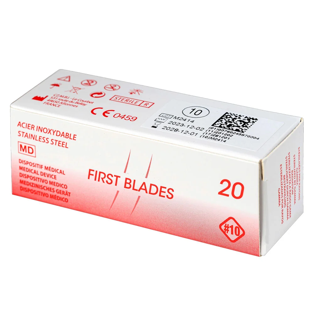 Λεπίδες κοίλης σμίλης FIRST BLADES No10 - 20 τμχ