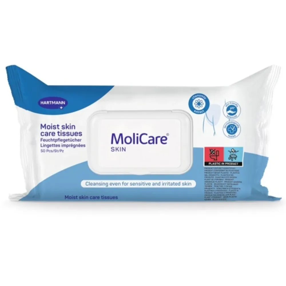 MoliCare Skin υγρά μαντηλάκια καθαρισμού χωρίς οινόπνευμα