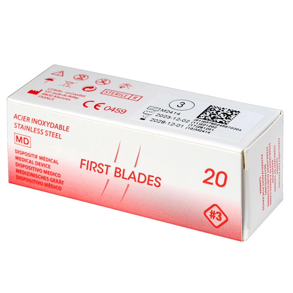 Λεπίδες κοίλης σμίλης FIRST BLADES No3 - 20 τμχ
