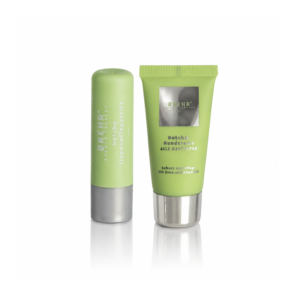 Σετ Κρέμα Χεριών Matcha, 30ml & Lip Balm με Εκχύλισμα Matcha SPF 20, 4,7 g