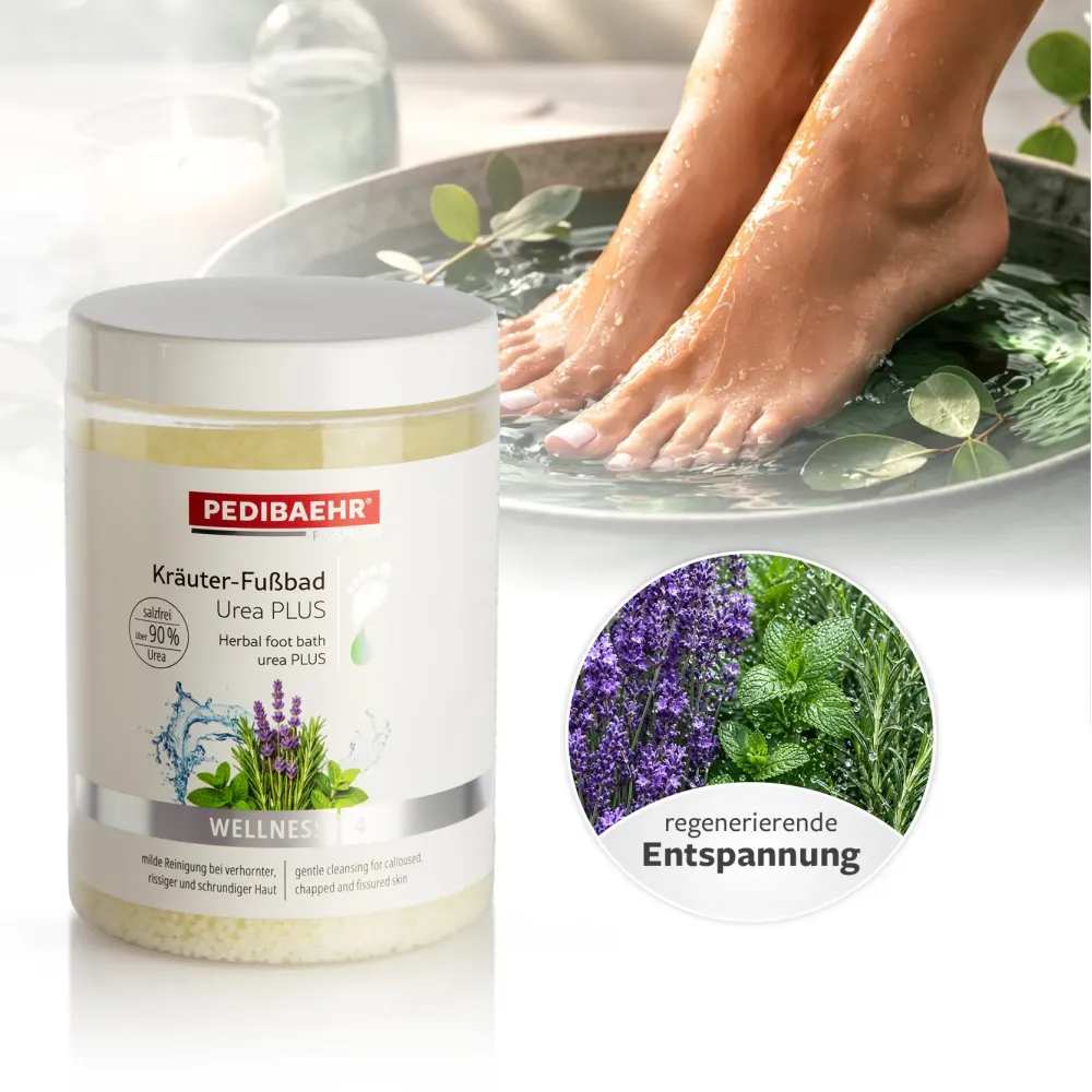 Φυτικά άλατα για ποδόλουτρο Urea PLUS, λεβάντα, 500 g