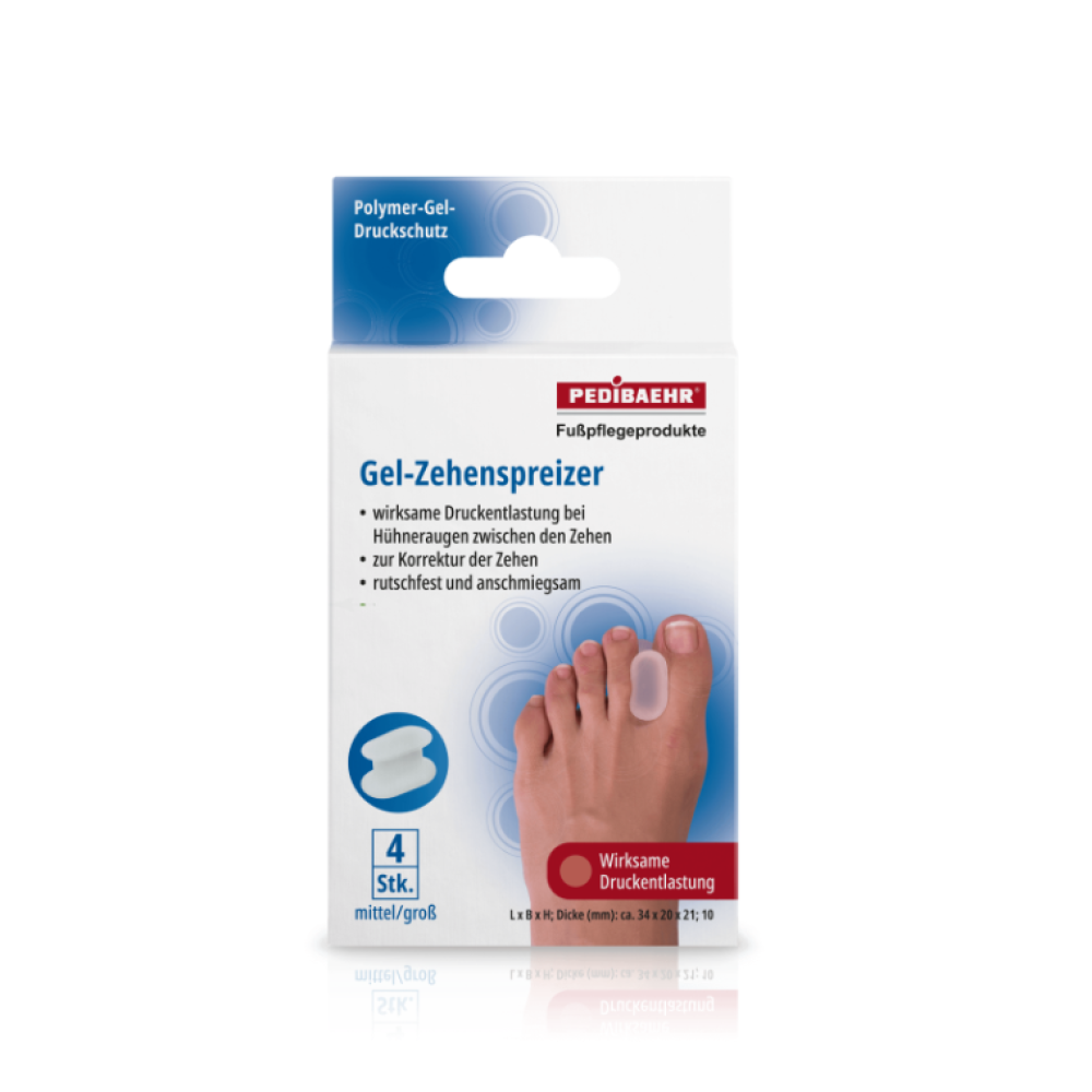 Σιλικόνη διαχωρισμού δακτύλων, medium/ large, 1 συσκευασία (4 τεμ.)