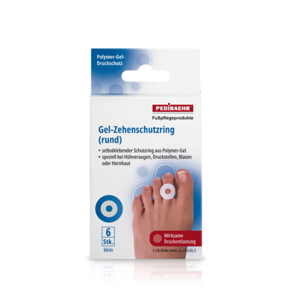 Δακτύλιοι προστασίας δακτύλων τζελ (στρογγυλοί), μικροί, 1 συσκευασία (6 τεμ.)