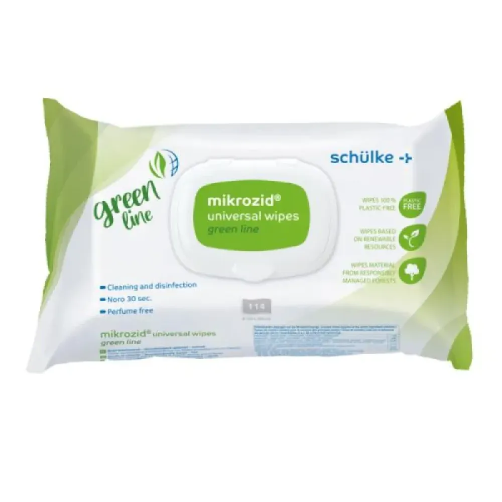 Mikrozid universal wipes, απολυμαντικό επιφανειών με χαμηλό ποσοστό αλκοολών, 114τμχ.