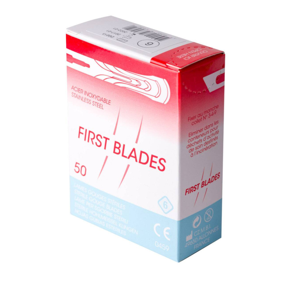 Λεπίδες κοίλης σμίλης FIRST BLADES No6 - 50 τμχ