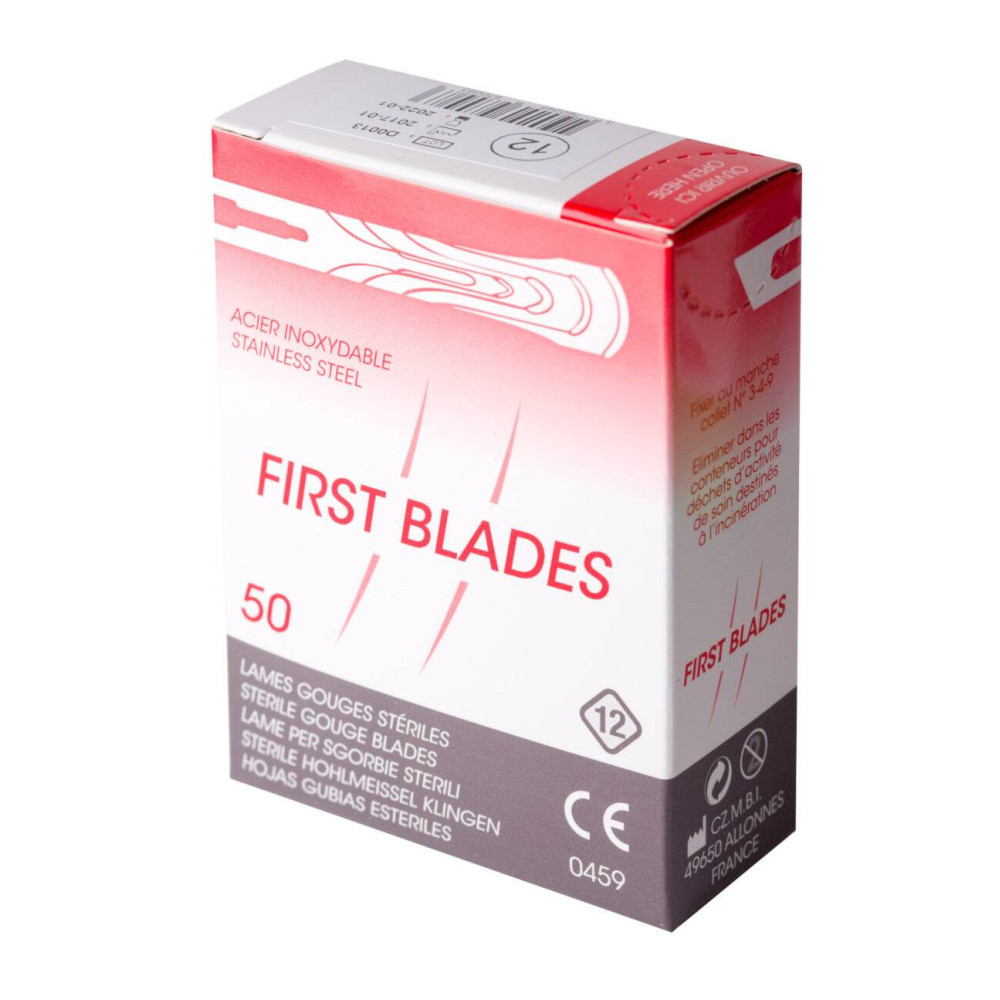 Λεπίδες κοίλης σμίλης FIRST BLADES No12 - 50 τμχ
