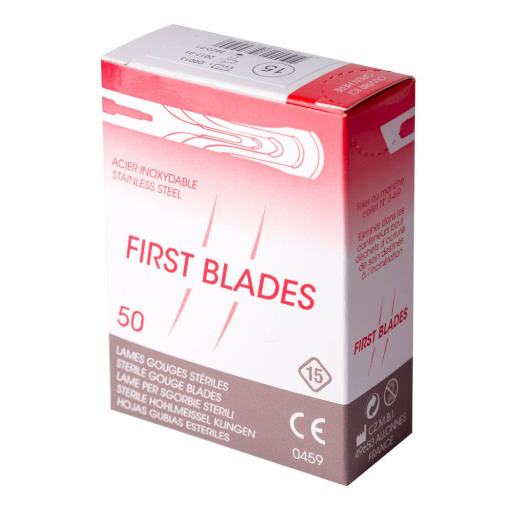 Λεπίδες κοίλης σμίλης FIRST BLADES No15 - 50 τμχ