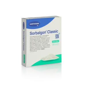 Sorbalgon – Αποστειρωμένες Κομπρέσες Αλγινικού Ασβεστίου 5 × 5 cm, 10 τεμάχια